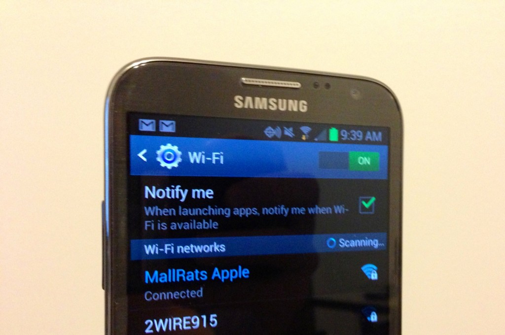 Samsung Galaxy mất wifi