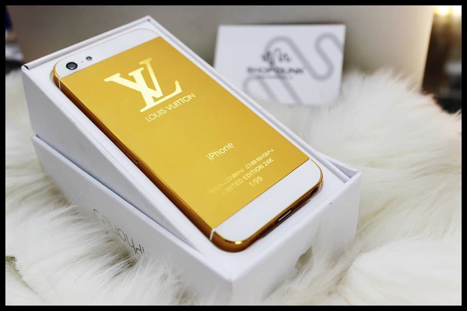 Vỏ iPhone 5 5s mạ vàng 24k - bản Louis Vuitton